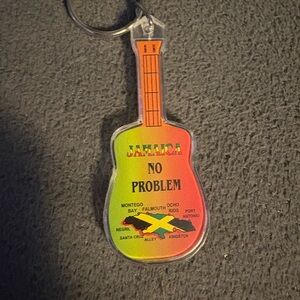 Jamaica No Problem Guitar Keychain